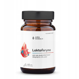 Aura Herbals Laktoferyna 60 kapsułek Leucyna Żelazo Jelita