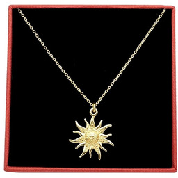 Pozłacany naszyjnik słońce słoneczko srebro 925
