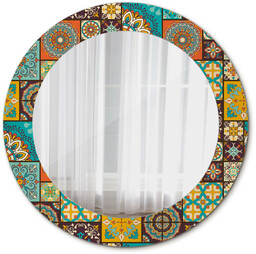 Lustro dekoracyjne Ścienne fi60 okrągłe - Wzór arabski