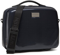 Kosmetyczka podróżna z polikarbonu jednokolorowa granatowa