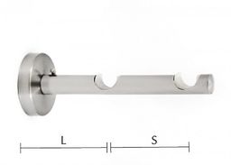 Uchwyt podwójny ścienny rura/rura Techno 20 Zegar