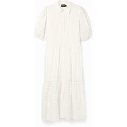 Sukienka koszulowa midi z haftem