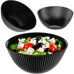 Salaterka szklana Regno 20.3 cm czarna 1 szt.