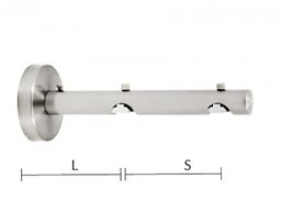 Uchwyt podwójny ścienny szyna/szyna Techno 20 Zegar