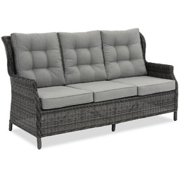 Trzyosobowa sofa z technorattanu Malaga antracyt Garden Point