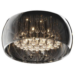 ZUMA LINE Plafon Crystal C0076-06X-F4FZ szklana dymiona oprawa