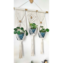 Pakamera Kwietnik makrama na 3 doniczki