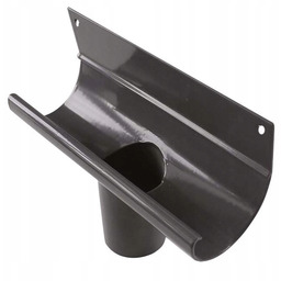 Czarny Lej spustowy do rynny Renoplast R50 Ral