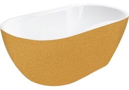 BESCO Wanna wolnostojąca NAVIA ZŁOTA 140x75 cm maskownica
