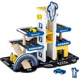 Theo Klein 3404 Garaż Michelin 3-poziomowy, drewniany