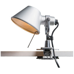 Spot Artemide, Tolomeo Micro Pinza, metaliczny, gabinet pracownia,