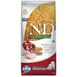 Farmina N&D Ancestral Grain canine CHICKEN&POMEGRANATE PUPPY MEDIUM&MAXI
