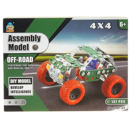 Metalowe klocki do skręcania z narzędziami 137el