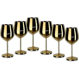 Echtwerk Kieliszki do Wina, Stal Nierdzewna, Złoty, 6