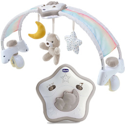 Chicco, First Dreams tęcza nad łóżeczko 2w1, szara