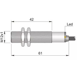 Czujnik indukcyjny 12 mm SI12-DC4 PNP NC