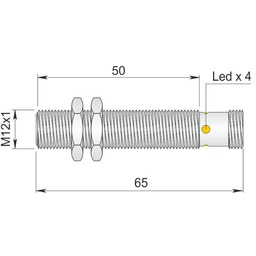Czujnik indukcyjny 12 mm SI12-DC4 PNP NC H