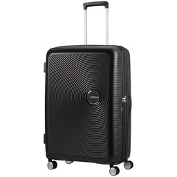 American Tourister, Soundbox, Walizka kabinowa poszerzana, czarna, 77
