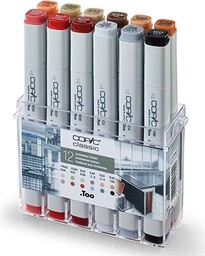 COPIC Classic Markers Zestaw 12 "Architectural Colours", profesjonalne