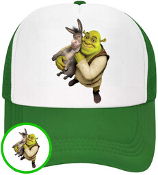 CZAPKA Z DASZKIEM SHREK DLA DZIECI SIATKA ZIELONA