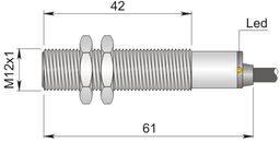 Czujnik indukcyjny 12 mm SI12-DC4 PNP NC LC5