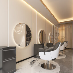 Konsola konsoleta fryzjerska barberska kosmetyczna lustro LED 90x90