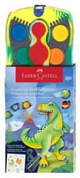 Farby szkolne Connector Dinozaury 12 kolorów - Faber
