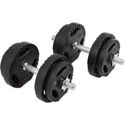 Zestaw hantli bitumicznych regulowanych grip 30/31 mm 2x10