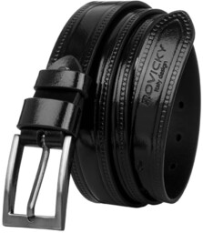 Pasek lakierowany czarny Rovicky PLW-R-7 BLACK