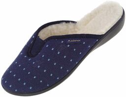 Kapcie Adanex 27906 kryte ocieplane wełną naturalną szersze