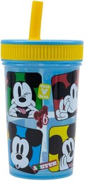 Kubek ze słomką niekapek MYSZKA MICKEY 465ml