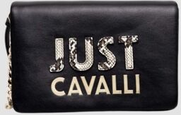 JUST CAVALLI Czarna torebka C Cut Out Logo
