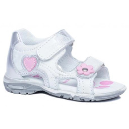 RenBut 11-1448 srebrne sandały sandałki skórzane