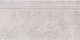 Gres szkliwiony stopnica MORENCI light grey structure mat