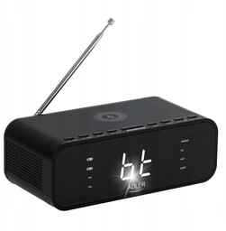 Radiobudzik Z Ładowarka Indukcyjna Bluetooth
