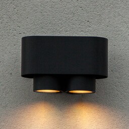 LUTEC Kinkiet zewnętrzny Cypres, możliwość ściemniania, czarny, aluminium,