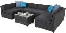 Narożnik modułowy z technorattanu Kansas Maxi Grey /