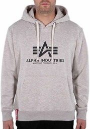 ALPHA INDUSTRIES Męska bluza z kapturem, basic, nieprzejrzysta,