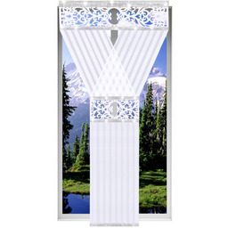 Panel V-ka Na Długa z cyrkoniami firana panel