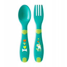 Chicco Pierwsze sztućce plastikowe dla dziecka 12 m+