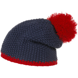 Czapka z Pomponem Twotone, ciemnoniebieski, One Size