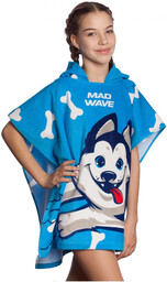 Poncho mad wave husky poncho niebieski