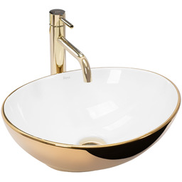 Rea Umywalka nablatowa Rea Sofia Gold / White