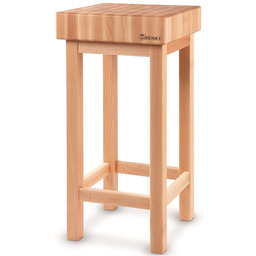 Kloc masarski drewniany 400x400x150mm z podstawą - Hendi