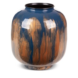 Eurofirany Wazon dekoracyjny 30x34 Kaja niebieski
