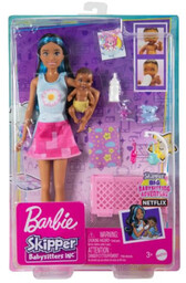 Lalka Barbie Opiekunka Zestaw Usypianie maluszka