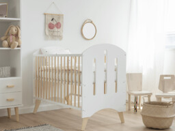 Łóżeczko dziecięce sosnowe Baby Dream 60x120 białe/sosna