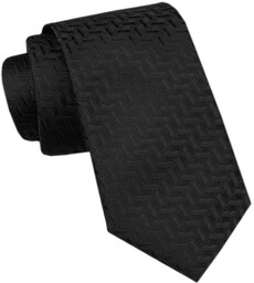 Elegancki Krawat Męski - Alties - Czarny, Faktura