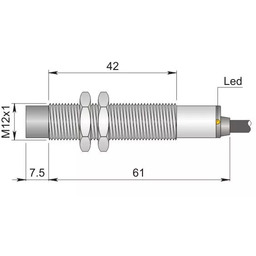 Czujnik indukcyjny 12 mm SI12-DCE8 NPN NC LC5