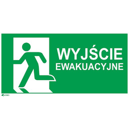 Z-E001-5 - Znak ewakuacyjny Wyjście ewakuacyjne (łączone) prawe